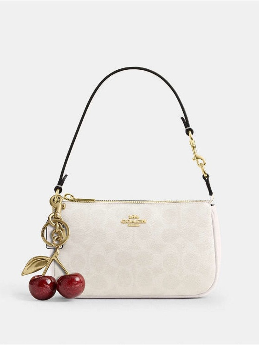 Coach Cream Signature Mini Shoulder Bag with Gold Hardware Nolita 19